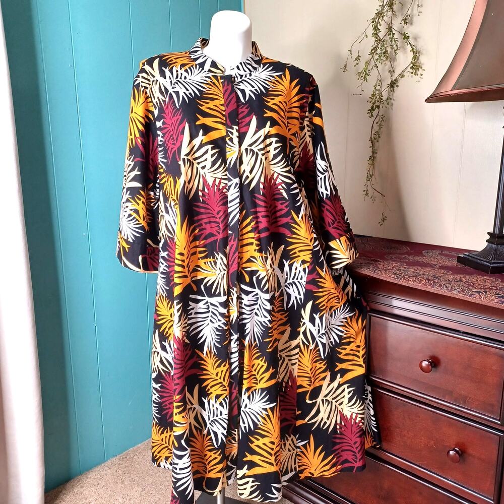 Zuri YOLO Long Dress Black African Wax Print 100% Cotton Kenya 3X